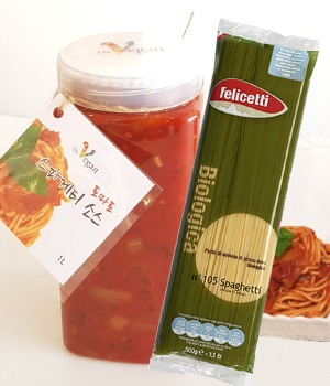 토마토 스파게티 소스 1kg(5인분)+유기농 펠레체티 스파게티 500g / 채식 비건식품, 닥터비건